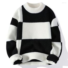 Men's Sweaters 2023 Designed Sweater For Men Half Turtleneck Knitted Bottoming Shirt Boys Thickened Warm Woollen Clothes All Match