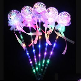 Party Favour Light-Up Magic Ball Wand Glow Stick Witch Wizard Led Wands Rave Birthdays Princess Halloween Decor Angle Favours Kids Toys Dhzdd