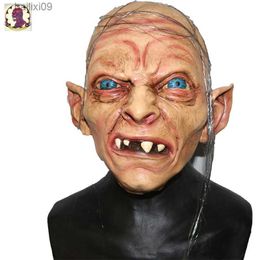 Party Masks Gollum Latex Mask Adult Cosplay Costume Accessories Halloween Terror Party Headgear Scarys Mask T230905