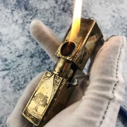 Personalized War Armor Handmade Pure Copper Kerosene Lighter 1918 Retro Series Catapult Ignition Collection Men's Gift S6P7