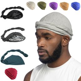 Beanie/Skull Caps Summer Headscarf Cover Hijab Hat Head Scarf Wrap Turban Solid Bonnet Satin Lined Muslim Men