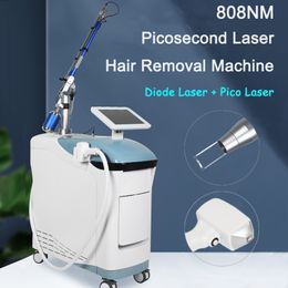 ND Yag Pico Laser Tattoo Removal & 808 Diode Laser Hair Removal Device Q-Switch Picosecond Mole Freckle Birthmark Acne Scar Remover For SPA Salon Clinic