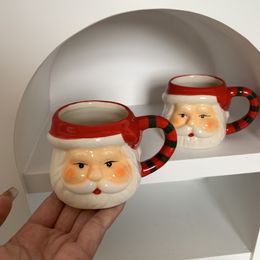 Mugs Christmas Day Cute Ceramic Cup Creative Coffee Cup Santa Claus Limited Drinking Cup Household Kitchen Tableware 230904