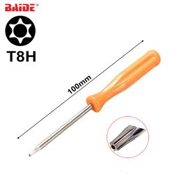 3x100mm 45# Steel Orange Screwdriver T8 with Hole Phillips Flathead T3 T4 T5 T6 T6H T7 T8H for Xbox360 Shaver T10H 2 0Y 3 0Y Screw2951