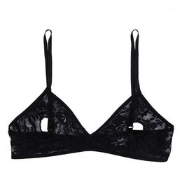 Bras Sets Women Open Nipple Bra Lingerie Soft Lace Floral Sexy Sheer Hollow Out Bralette Wire- Unlined Top Nightwear181y