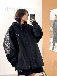 Women's Jackets designer Early Autumn New BB Micro Label Oil Painting Printing Letter Casual Versatile Men's and Charge Coat ROOV