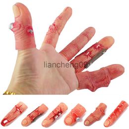 Party Decoration Broken Finger Fake Bloody Fingers Scary Costume Prop For Haunted House Halloween Party Decoration Supplies Halloween Horror Prop x0905