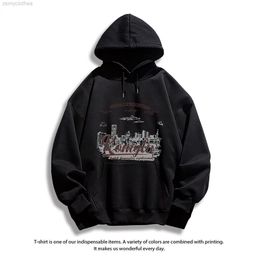 GKS Tide Brand Hoodie Retro Printing Men And Women Couples Autumn Thin Section All-match Loose Hooded Sweater Tide Y2k Clothes2231