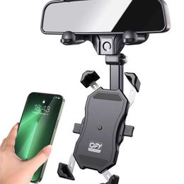 Car Holder 2022 Upgraded Car Rearview Mirror Phone Holder Bracket Stands 360 Rotatable and Retractable Car Phone Holder for Universal GPSF2030905