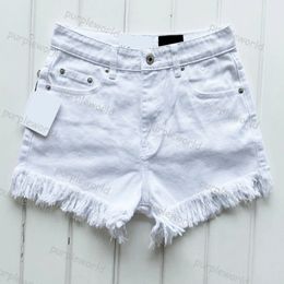 Womens Short Jeans Sexy Casual High Waisted Fringe White Denim Shorts Fashion Summer Hot Pants