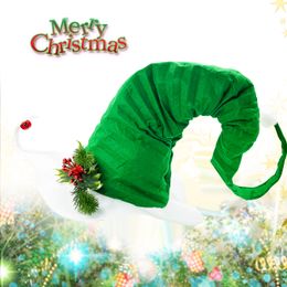 Christmas Decorations Headwear White And Green Bell Santa Hat9Boys Kids Girls Leds Happy BirthDay 230905