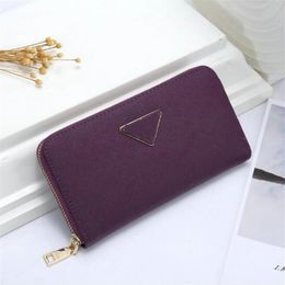 2022 Fashion Women Clutch Credit Card Wallet Pu Leather Single Zipper Wallets Lady Ladies Long Classical Coin purse311T