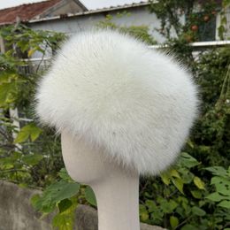 BeanieSkull Caps Imitation Fur Flat Hat Thickened Warm Russian Dome Mongolian Retro Snow Cap Winter 230904