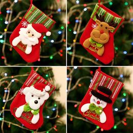 Christmas decorations gift socks Christmas candy bags tree decorations Santa Claus snowman gifts bags by Ocean-shipping P67