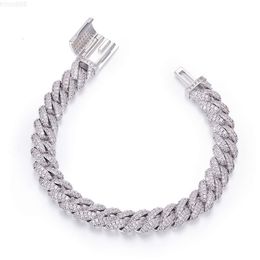 Cuban Moissanite Fashion Jewellery n Ite Fashion Jewellery Necklaces Hiphop Chains 1pcs/opp Bag 925 Silver 6mmlaces 10mm