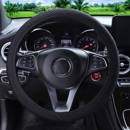 Steering Wheel Covers 3pcs 37-38cm Car Stripe Breathable Handbrake Shift Cover Elastic Interior Accessories Black/Pink/Black