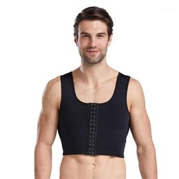 Men's Tank Tops Men Breast Shaper Vest Gynecomastia Slimming Chest Corset Compression Bodysuit Building Sleeveless Correct Po252o