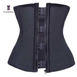 Waist Tummy Shaper Latex Trainer 25 Steel Bones Plus Size Corset Belt Modelling Strap Body Colombian Girdles Waste Trainers 230904