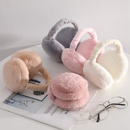 Ear Muffs Soft Plush Ear Warmer Winter Warm Earmuffs for Women Fashion Solid Earflap Outdoor Cold Protection Ear-Muffs Ear Cover 230905