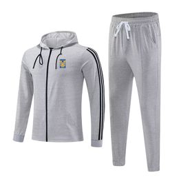 Tigres UANL Men's Tracksuits outdoor sports warm long sleeve clothing full zipper With cap long sleeve leisure sports suit