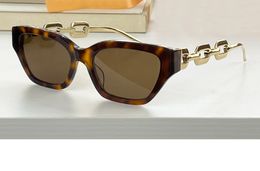 Cat Eye Sunglasses Gold Metal Havana Brown Lens Women Sun Glasses Summer Sunnies gafas de sol Sonnenbrille UV400 Eye Wear Unisex with Box