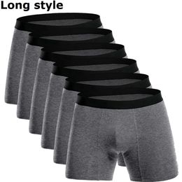 Underpants 6pcs lot Long Style Men Boxers Homme Underwear Brand Boxer Cotton Breathable Under Wear Arrived Y864290a