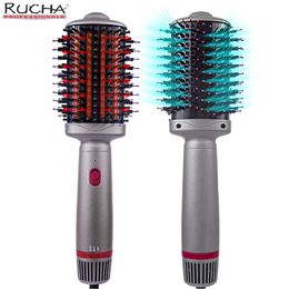 Hair Dryers PTC Dryer Air Brush Styler and Volumizer Straightener Curler Comb Roller Electric Ion Blow 1000W 230904