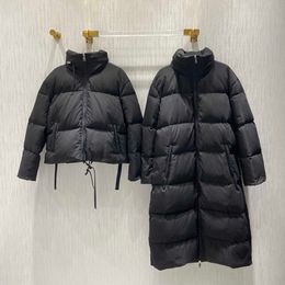 Jaqueta feminina Designer Black Girl Coats Coats Inverno no meio do comprimento Zipper simples Cotton Jackets Coat Design Roupas de roupas