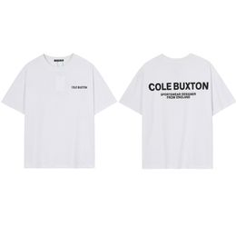 Men's T-shirts Cole Buxton Summer Spring Loose Green Grey White Black T Shirt Men Women High Quality Classic Slogan Print Top Tee with Tag 479