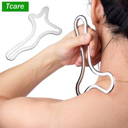 Back Massager Tcare Gua Sha Scraping Stainless Steel Muscle Scraper Guasha Tool for Lymphatic Drainage Therapy Muscles Pain Relief 230904