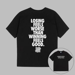 2023 Losing Feels Letter Print Designer Mens T shirts UNDEFEATED UNDFTD Japan Graphic Tee Men Women Unisex T shirt 100% Cotton Casual Oversize TShirts S-2XL