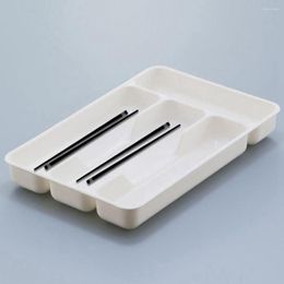 Storage Bottles Black White Separation Finishing Box PP Eco-Friendly Cutlery Organiser Space Saving With 4 Compartments