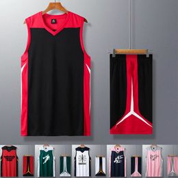 Other Sporting Goods Blank Basketball training suit Adult children Jersey shorts team uniform sleeveless tracksuit Sportswear Customized 230904