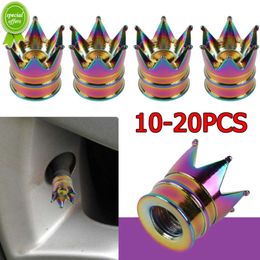 New 10-20PCS Crown Styling Tire Valve Caps Aluminum Car Motorcycle Bicycle Wheel Tyre Hub Caps Tire Valve Stem Cover Decor