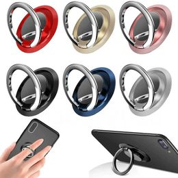 Car Holder Universal Finger Ring Holder Stand Grip 360 Degree Rotating for Mobile Phone Car Magnetic Mount Phone Back Sticker Pad BracketF2030905