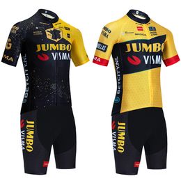 2024 GOLD Jumbo Cycling Jersey Bike Shorts Set Men Women UAE TEAM Quick Dry Pro Ciclismo Maillot Jersey 20D Bibs pants Clothing