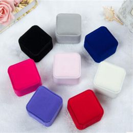 Velvet Jewellery Storage Box Earring Display Organiser Square Elegant Wedding Ring Case Necklace Container Gift Boxes311P