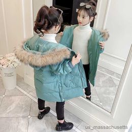 Down Coat 2023 Autumn Winter Windbreaker Jacket Warm Cotton Top Winter Clothes Toddler Kids Down Jacket Elementary School Girls Coat R230905