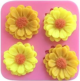 Chrysanthemum Daisy Flower Fondant Silicone Sugar Moulds for Chocolate Cookies Cupcake Cake 122906