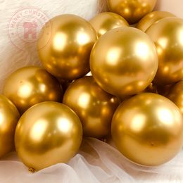 Other Event Party Supplies 518inch Giant Chrome Metal Balloon Decoration Latex Balloons Metallic Gold Silver Festival Wedding Scene Layout 230905