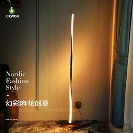Modern Floor Lamps RGB Warm White LED Lights Lighting Bluetooth Dimming Nordic office Standing lamp indoor Decor table lamp271V