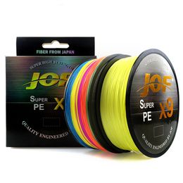 Braid Line JOF Braided Fishing Super Strong Fly Wire 100 PE Multifilament 912 Strands 300M 500M 20LB92LB Carp Bass Woven Thread 230904