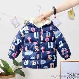 Down Coat New Winter Children Down Cotton Jacket Boys Girls Plus Thick Warm Cotton Clothes Soft Style Baby Hooded Coat R230905