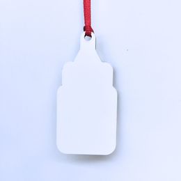 sublimation blank feeder shapes christmas ornaments ornaments hot tranfer printing consumable 100*55*3mm