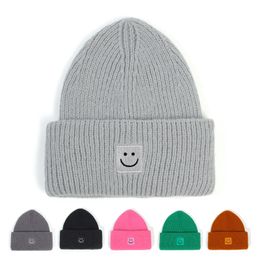 New Style Smile Face Hat Autumn Winter Warm Men Women Skull Knitted Wool Cap Smiling Beanie Tide street hip-hop Hats Fashion Beanies