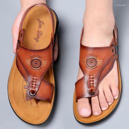 Sandals Casual Flip-flops Men's Summer Anti-skid Outdoor Dual-use Ultra-fine Plywood Slippers And For Men