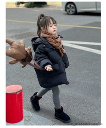 Down Coat 2023 Winter Down Cotton Clothes Coat Children Thick Warm Jacket Girls Windbreaker Hooded Outerwear Big Kids 3-10 Years R230905