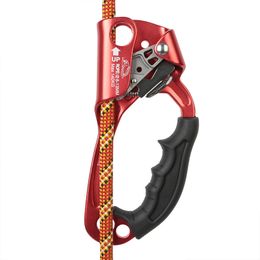 Carabiners Outdoor Rock Climbing SRT Professional Hand Ascender Device Mountaineer Handle Ascender Left Hand Right Hand Climbing Rope Tools 230905
