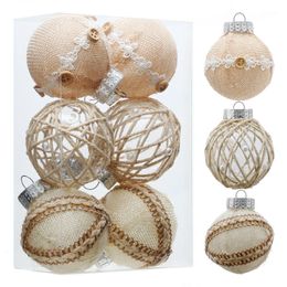 Christmas Decorations 6X Baubles Ornament Ball Tree Pendants Decorative Hanging Balls Home Xmas Decoration 2024 230905