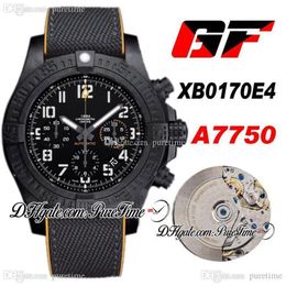 GF XB0170E4 ETA A7750 Automatic Chronograph Volcano Special Polymer Mens Watch PVD Black Dial Nylon Leather PTBL Super Edition Pur229O